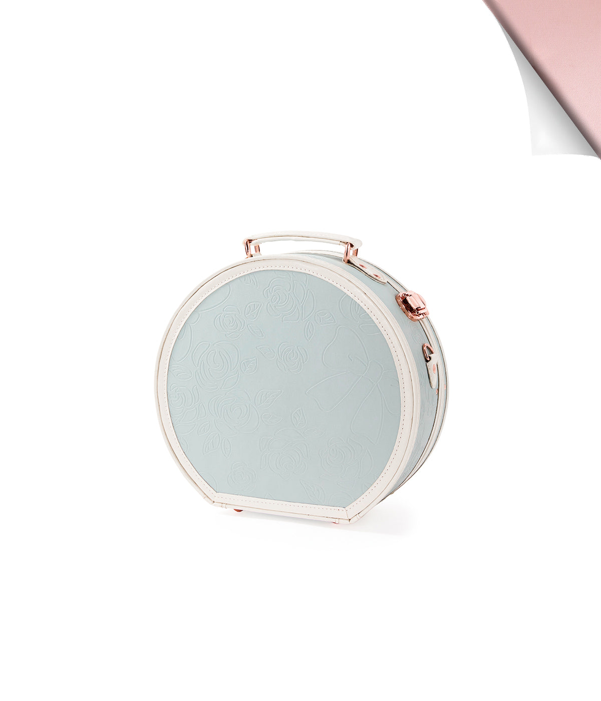 Minimalism Small Hat Box - Embossed Blue's