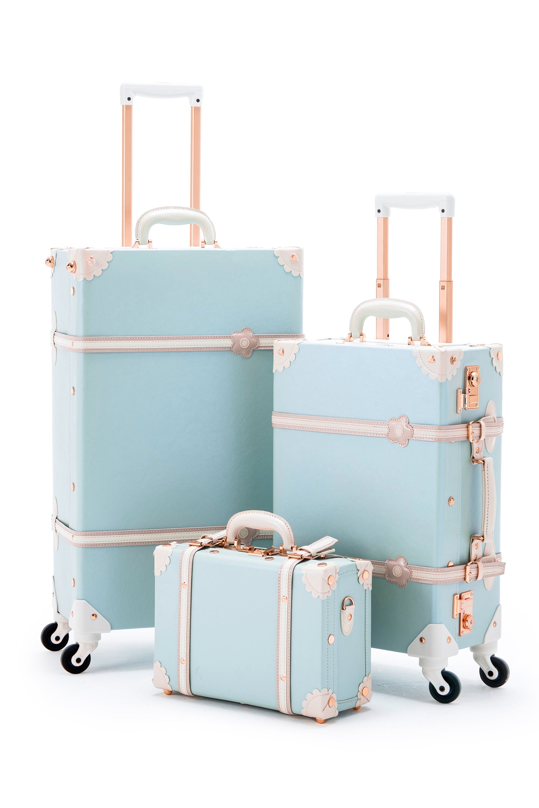 (United States) Minimalism 3 Pieces Luggage Set - Sky Blue's