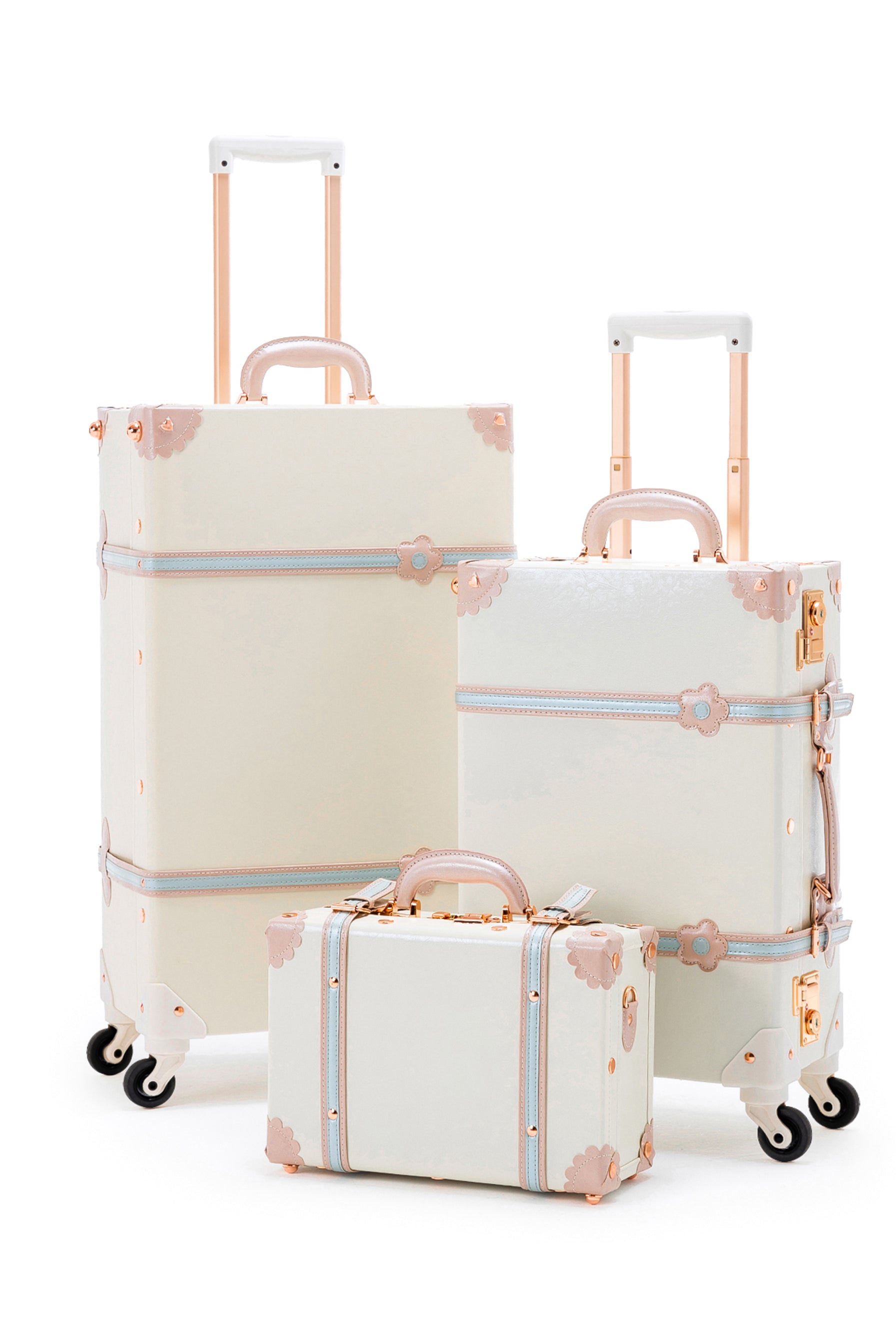 Cream luggage set sale