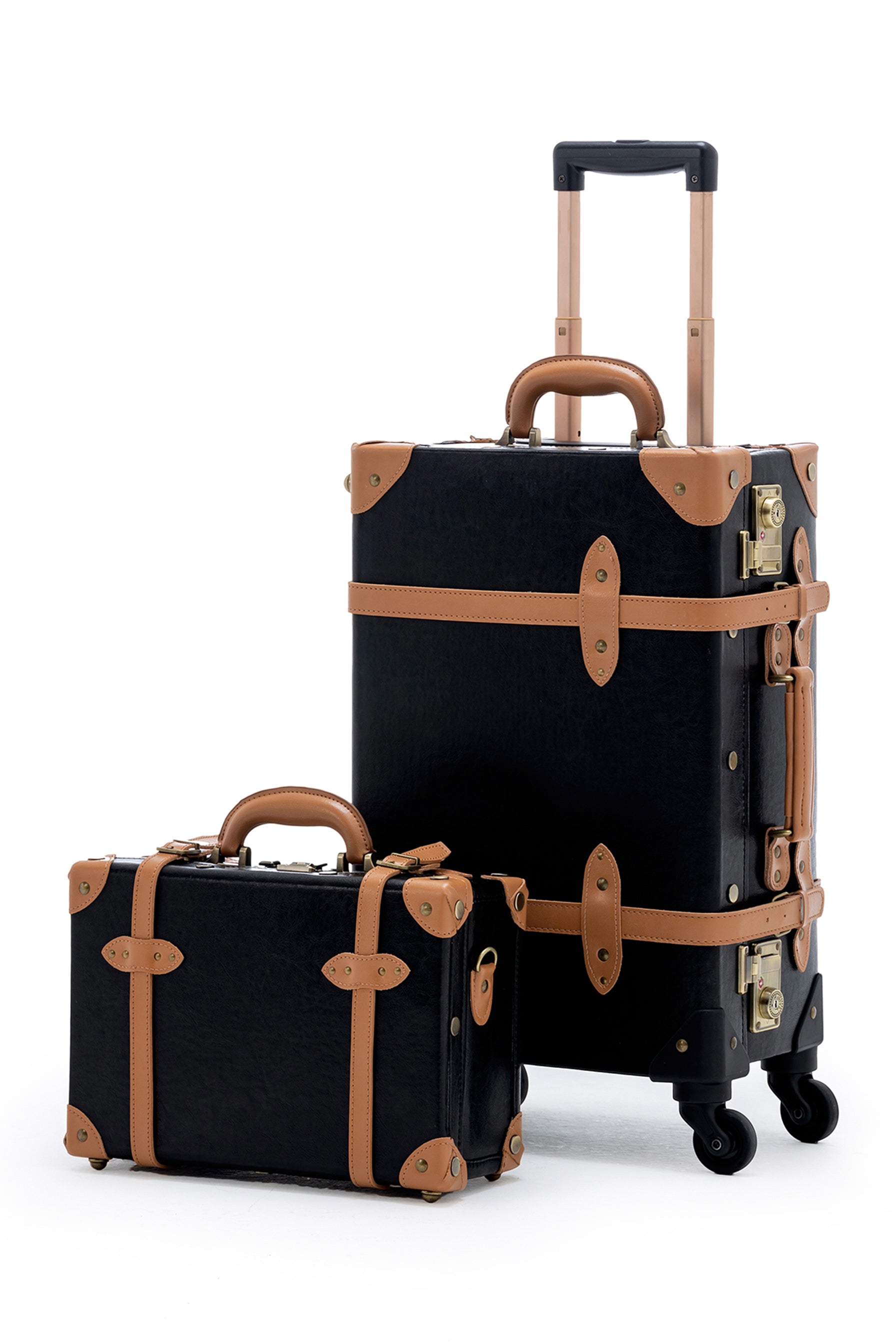 Minimalism 2 Pieces Luggage Set Black s