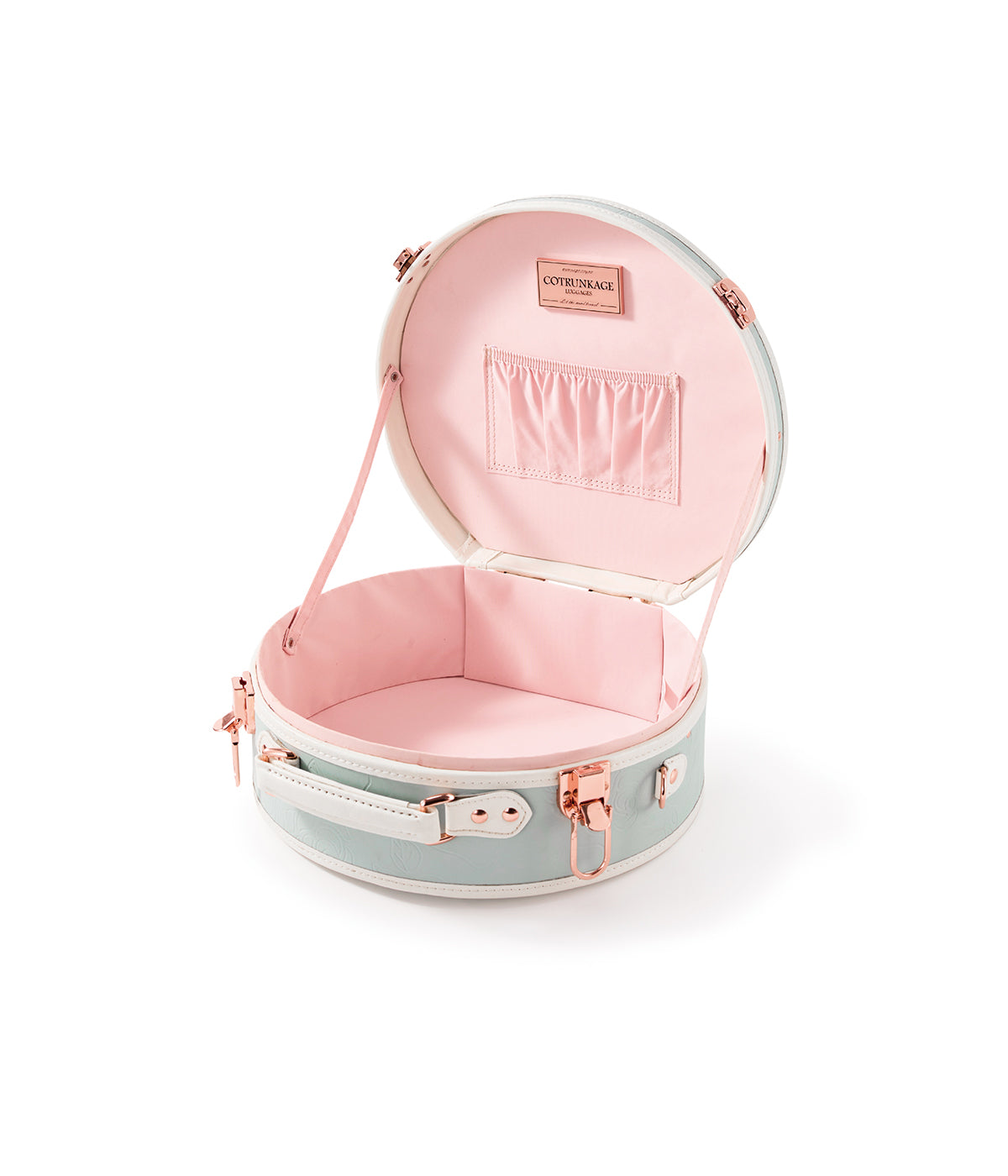 Minimalism Small Hat Box - Embossed Blue's