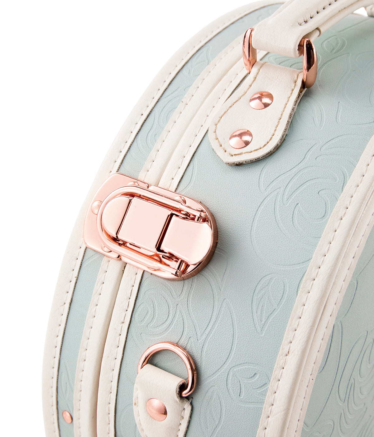 Minimalism Small Hat Box - Embossed Blue's