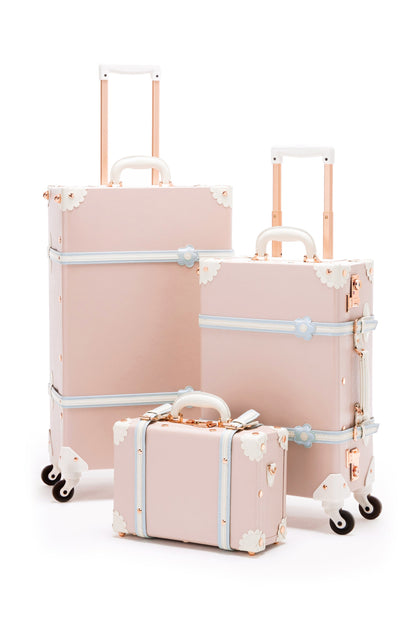 (Open Box) Minimalism 3 Pieces Luggage Set - Cherry Pink's