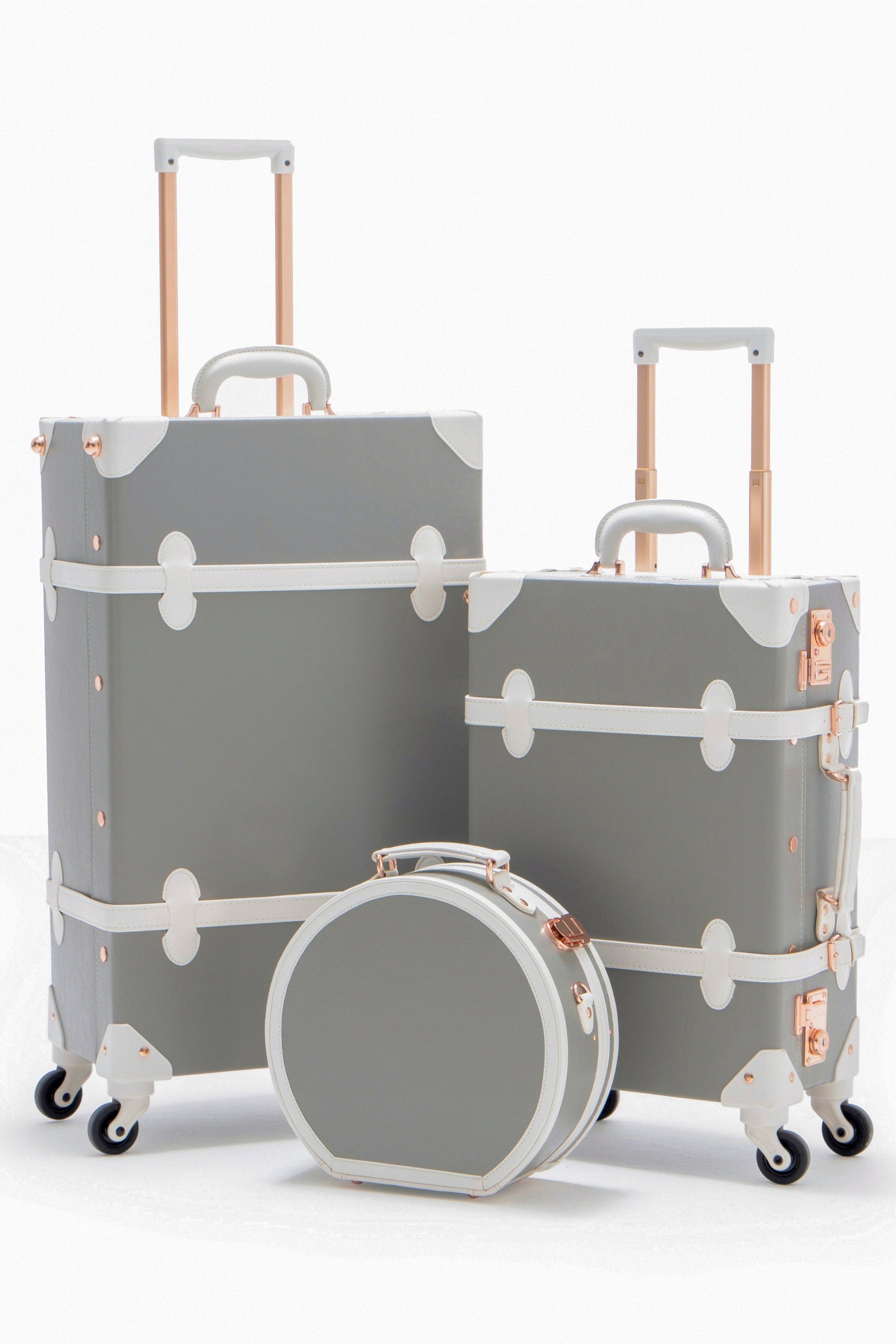 (United States) Minimalism 3 Pieces Luggage Set - Light Grey's