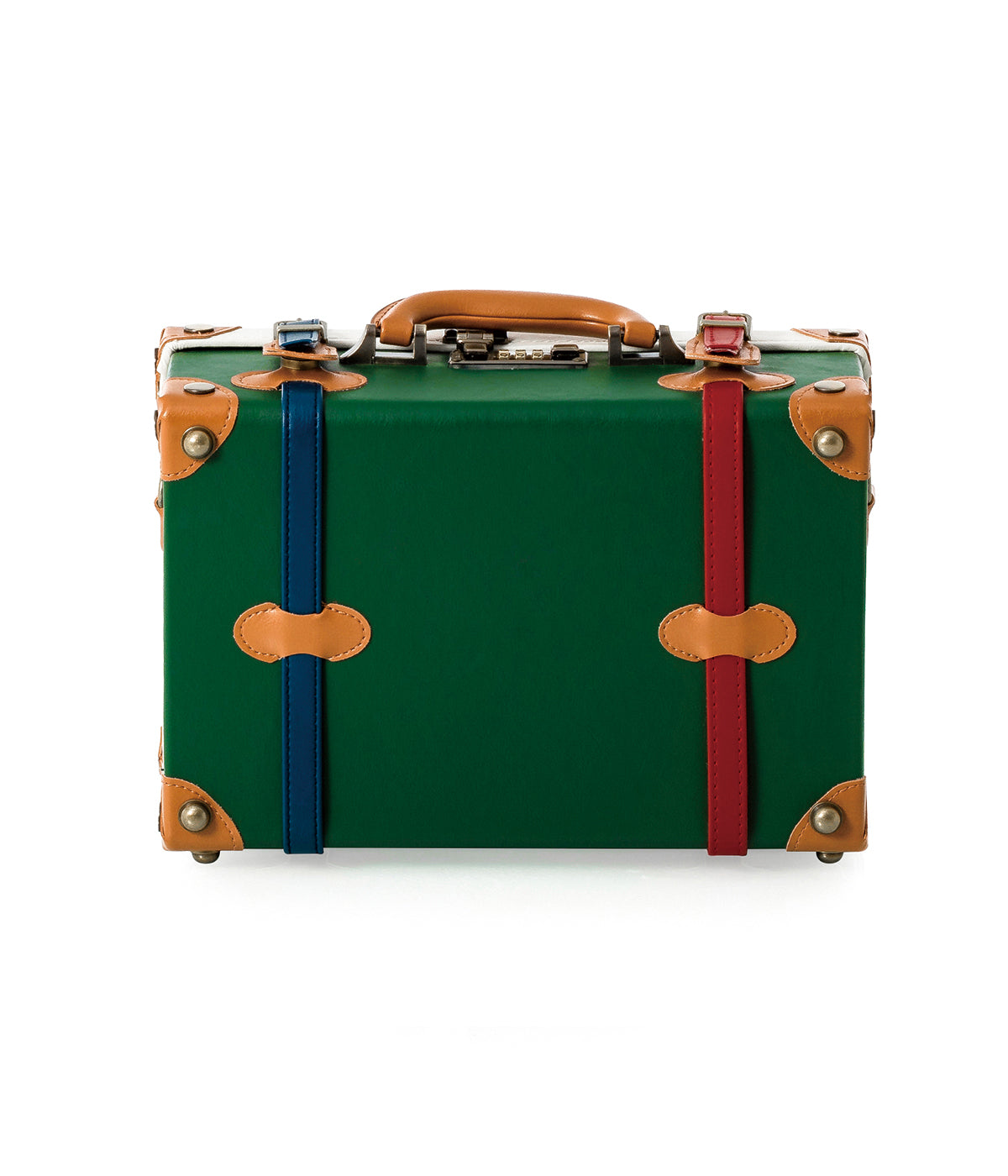 (United States) Minimalism Train Case - Green/Pearl's