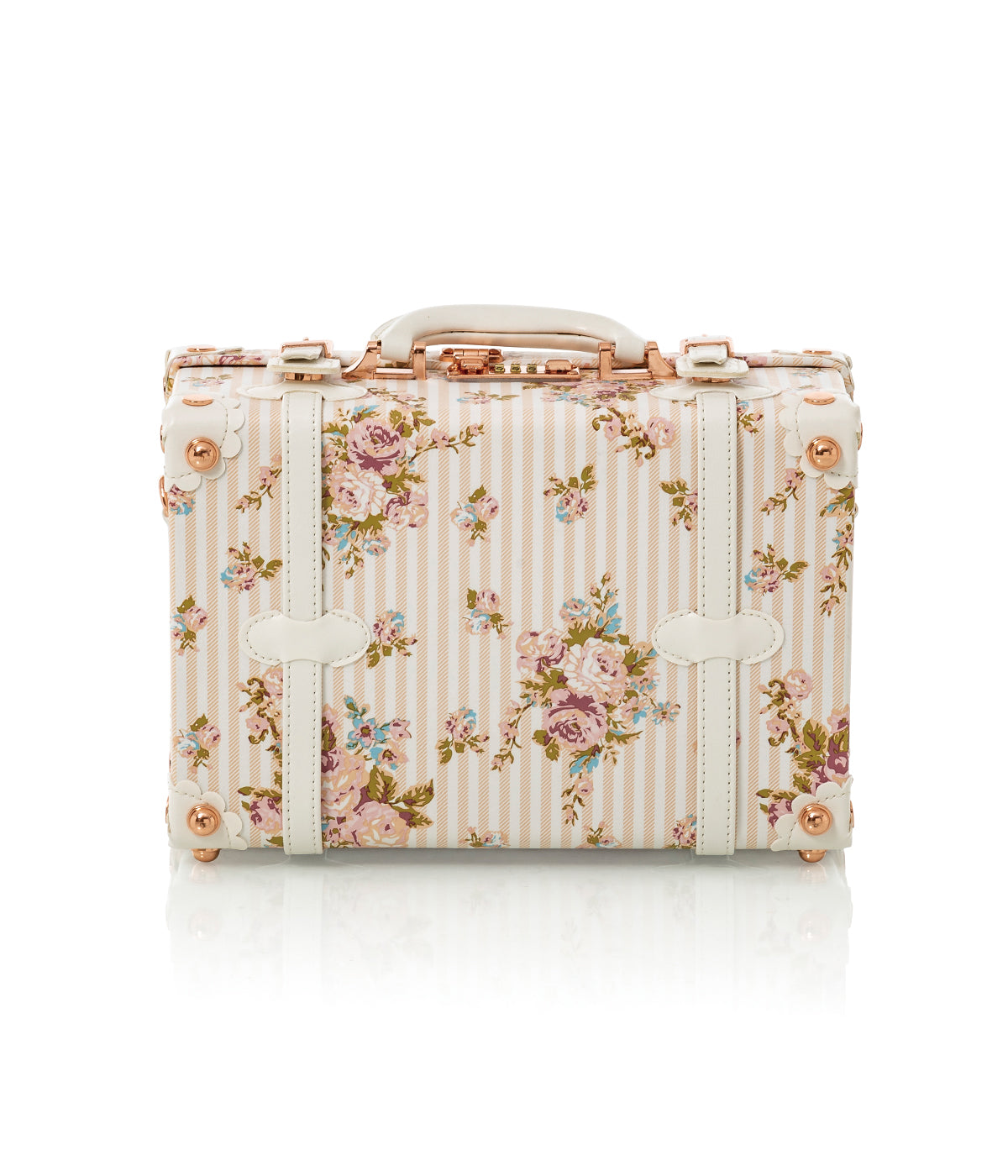 Minimalism Train Case - Beige Floral's