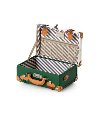 Minimalism Train Case - Green/Pearl's