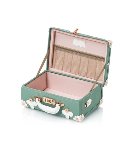 WildFloral Train Case - Embossed Mint