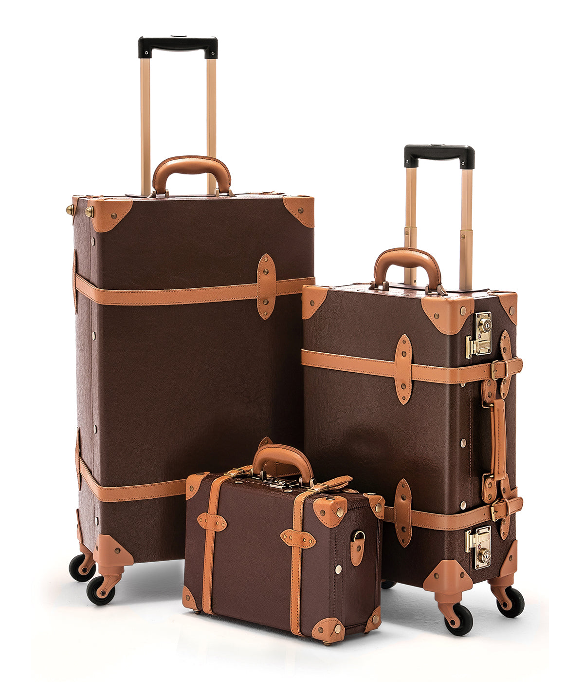 Minimalism 3 Pieces Luggage Set - Cocoa Brown's