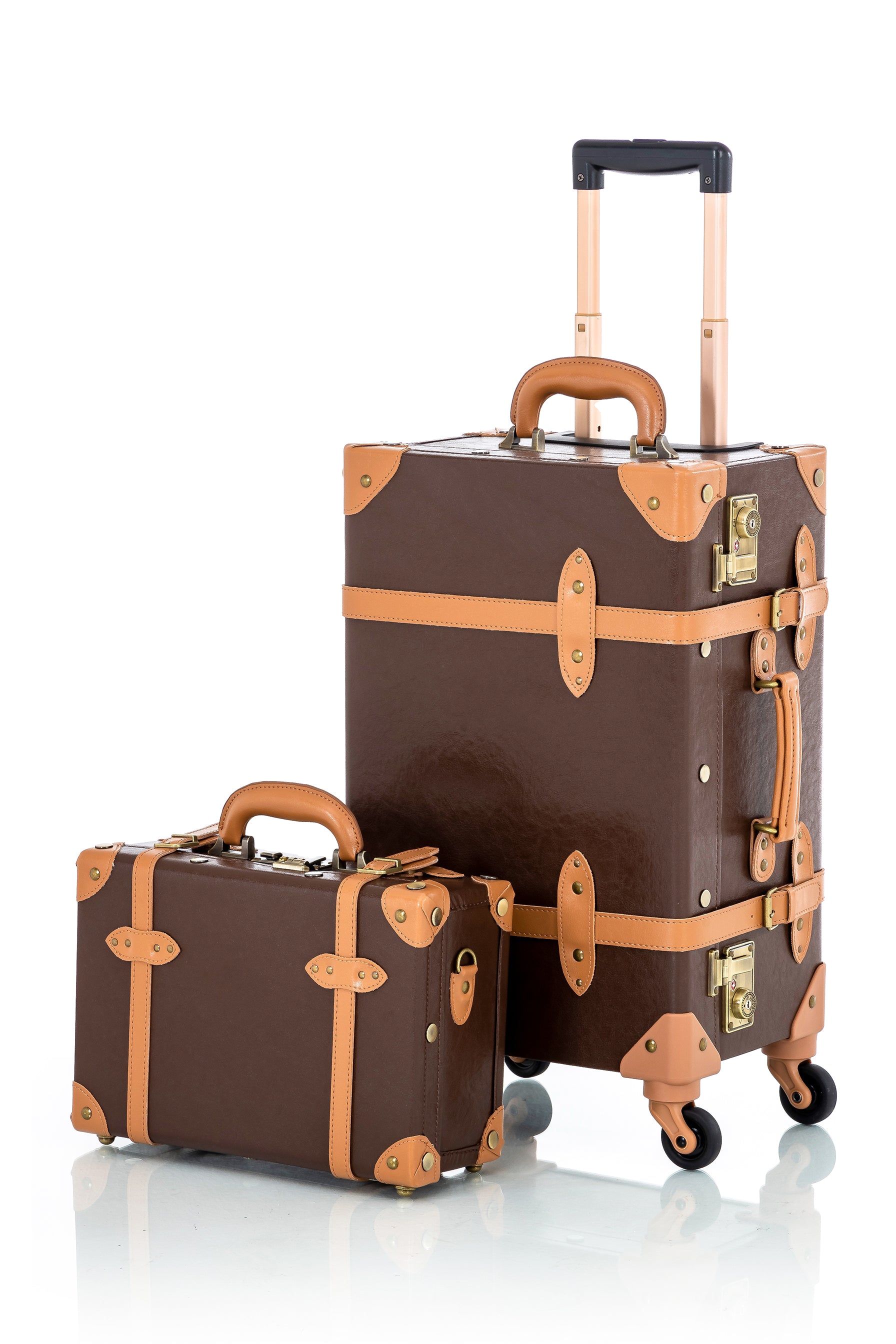 Minimalism 2 Pieces Luggage Set - Cocoa Brown's