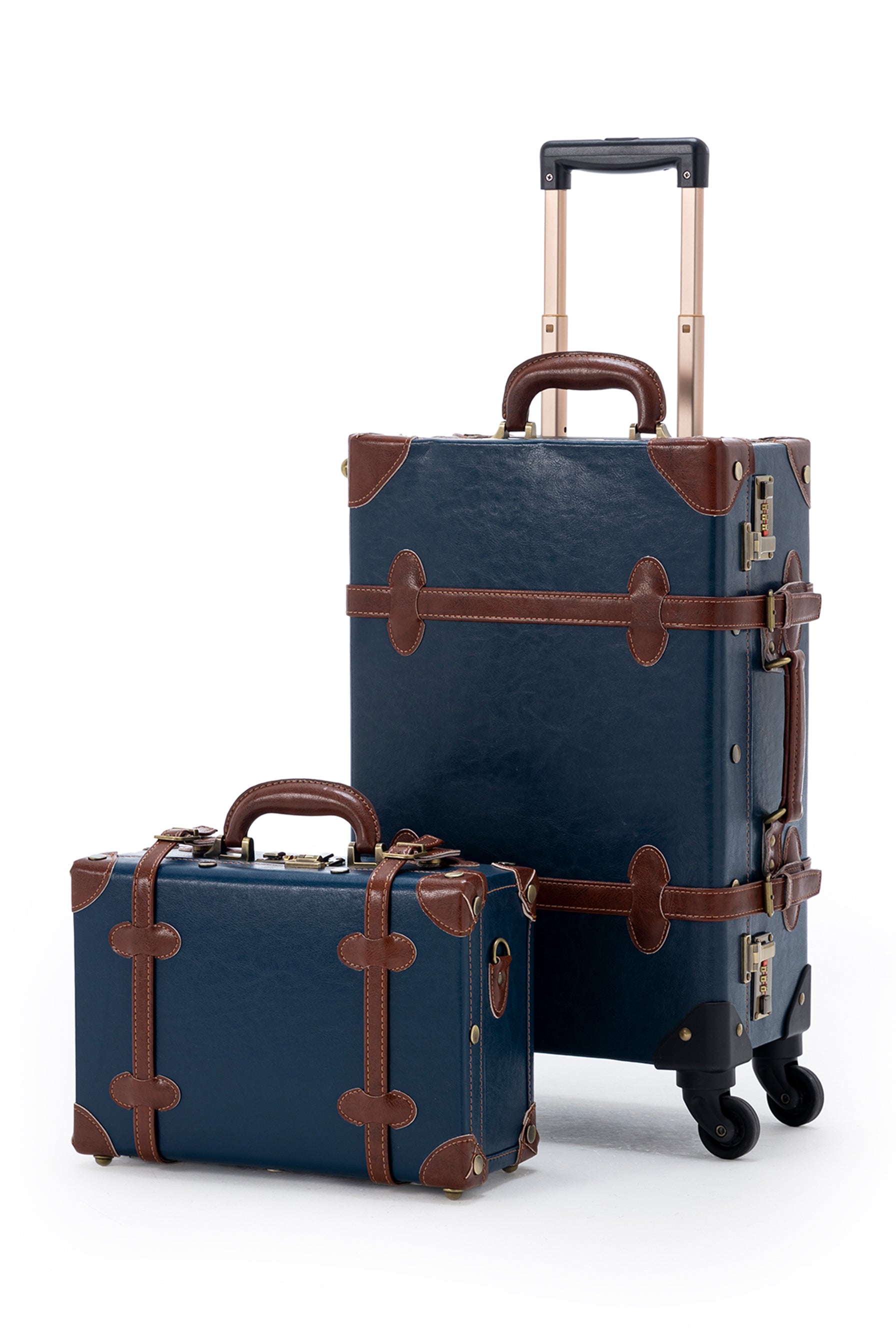 SarahFace 2 Pieces Luggage Set - Navy Blue's