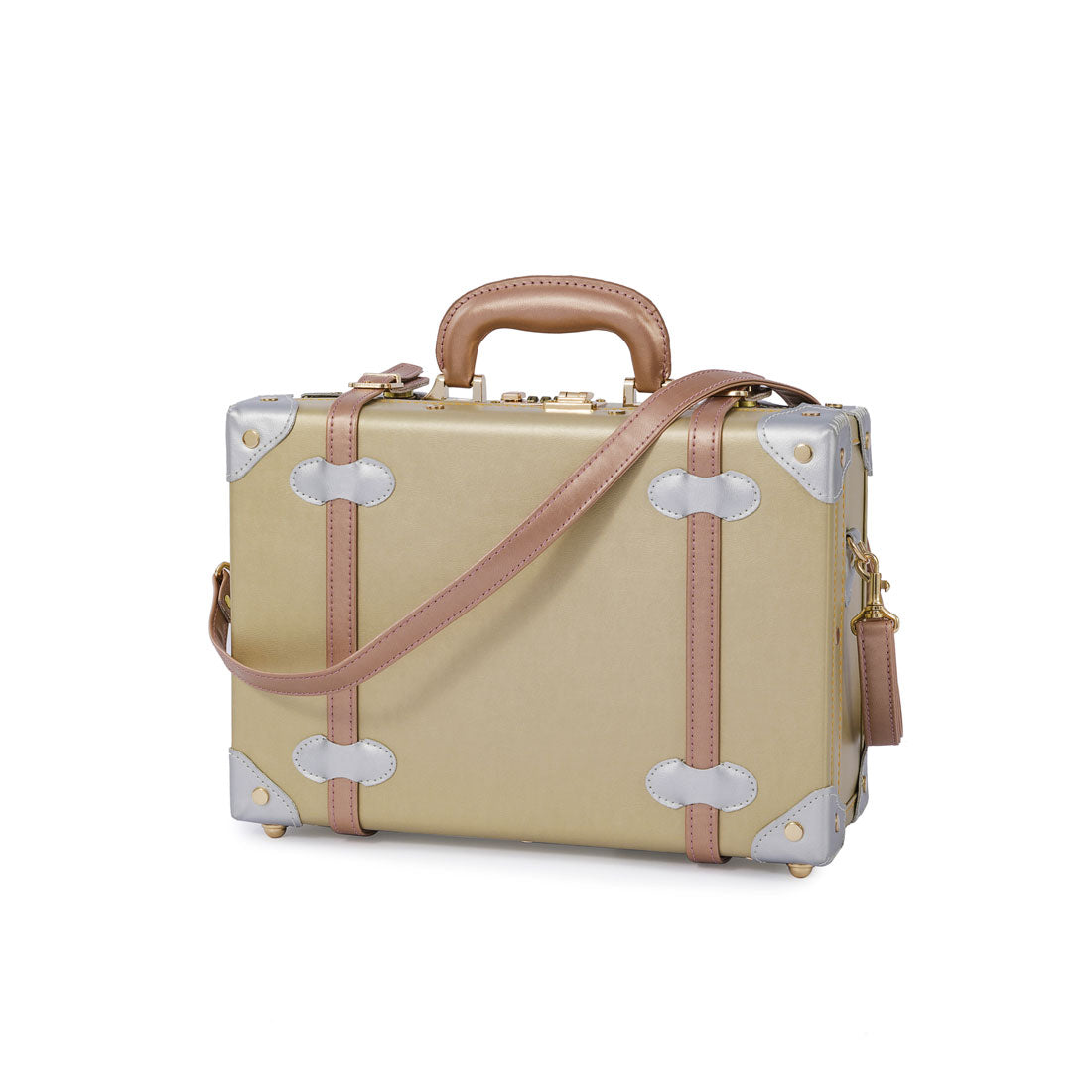 🎁 (Outlet) Minimalism Train Case - Gold (100% off)