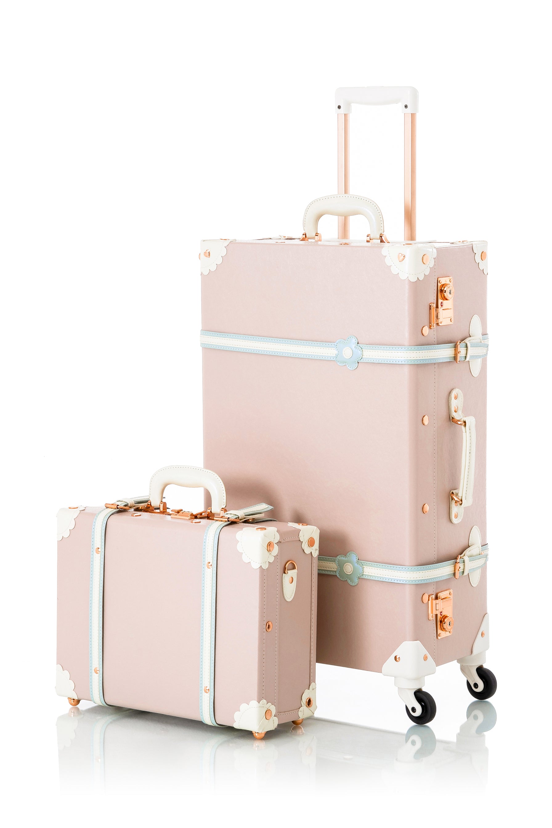Minimalism 2 Pieces Luggage Set - Cherry Pink's