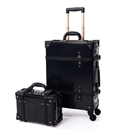 Aristocratic Leather Carry-on Set - Black