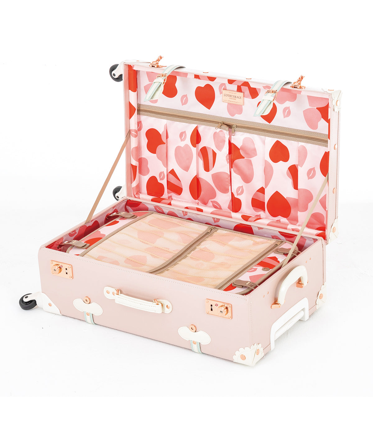 (Open Box) Minimalism 3 Pieces Luggage Set - Cherry Pink's