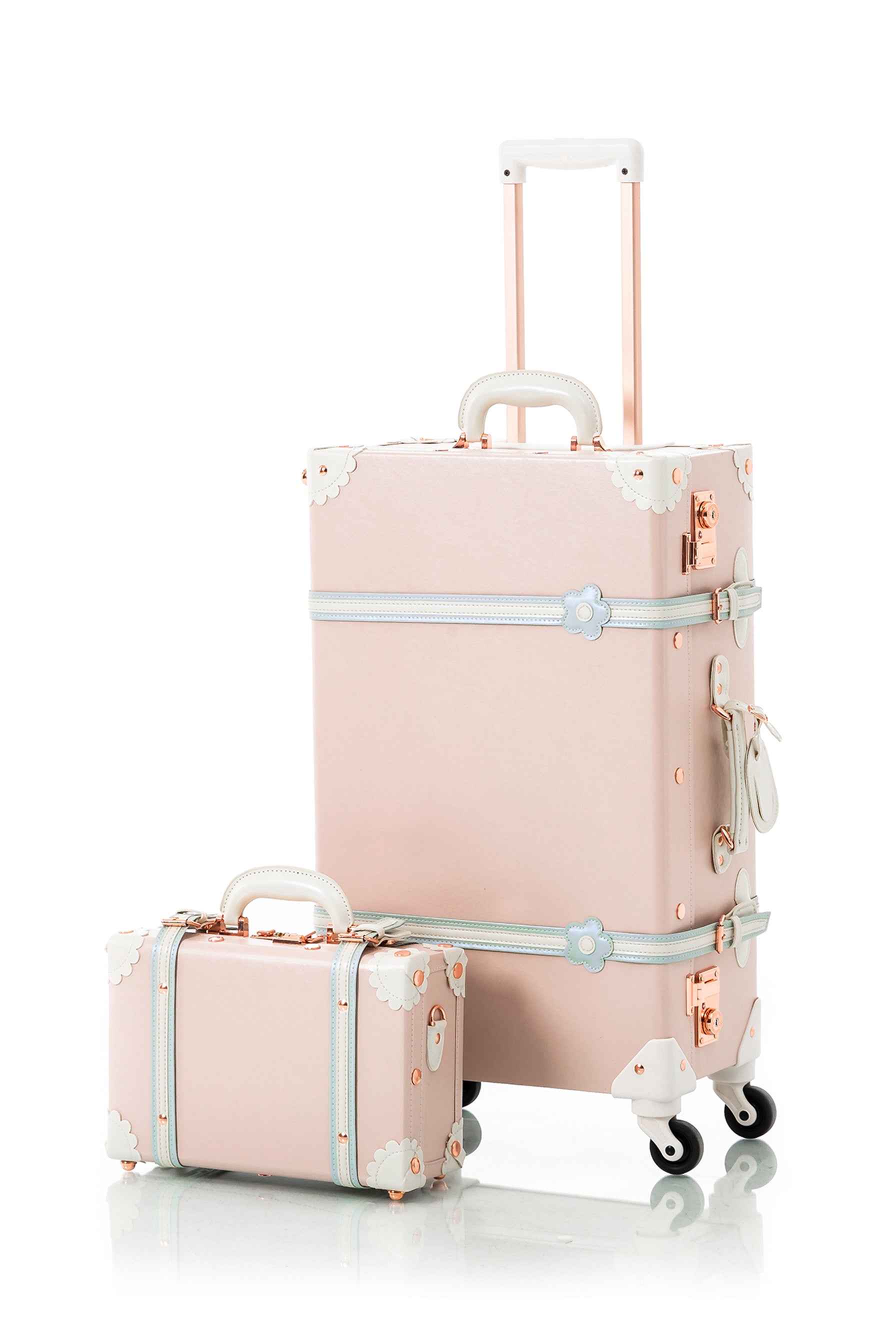Minimalism 2 Pieces Luggage Set - Cherry Pink's