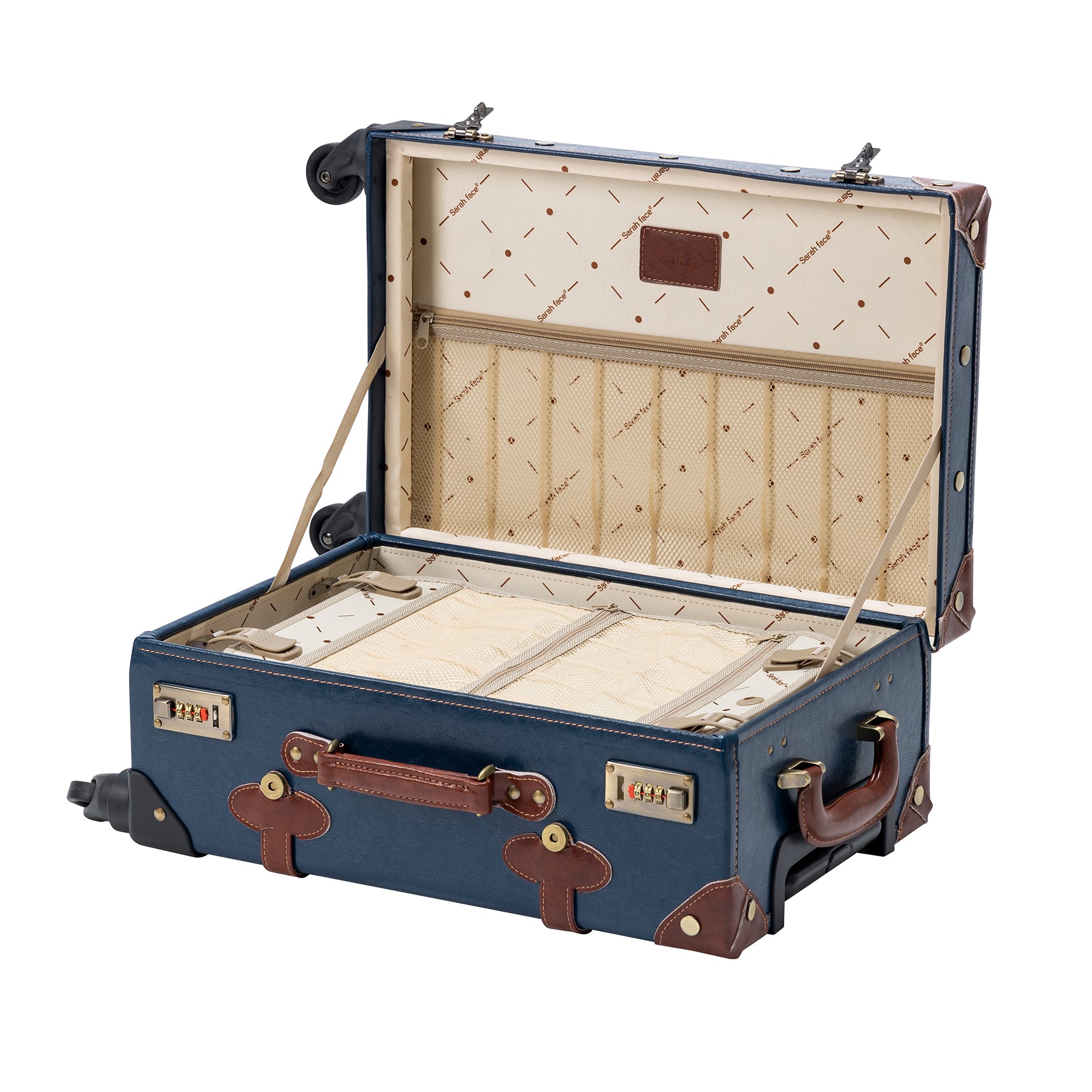 SarahFace 3 Pieces Luggage Sets - Navy Blue's