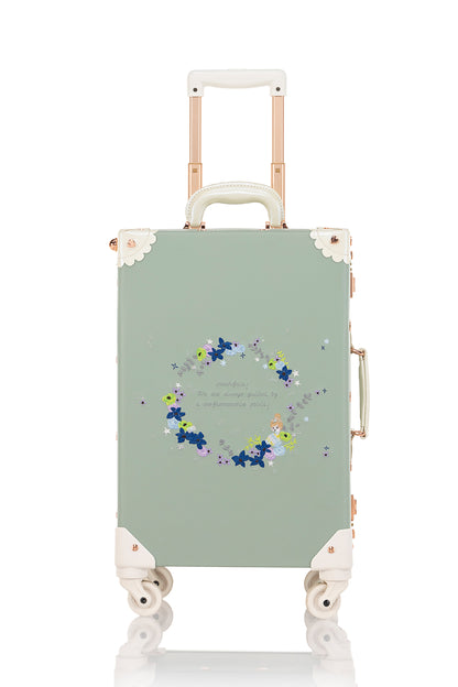(Outlet) SarahFace Spinner Suitcase - Embroidery Green