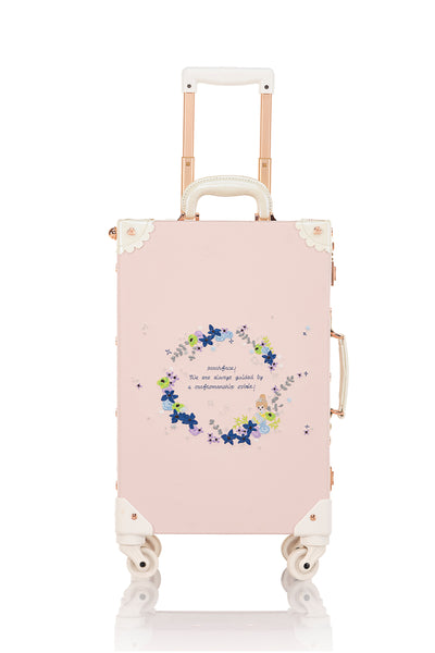 (Outlet) SarahFace Spinner Suitcase - Embroidery Cherry Pink