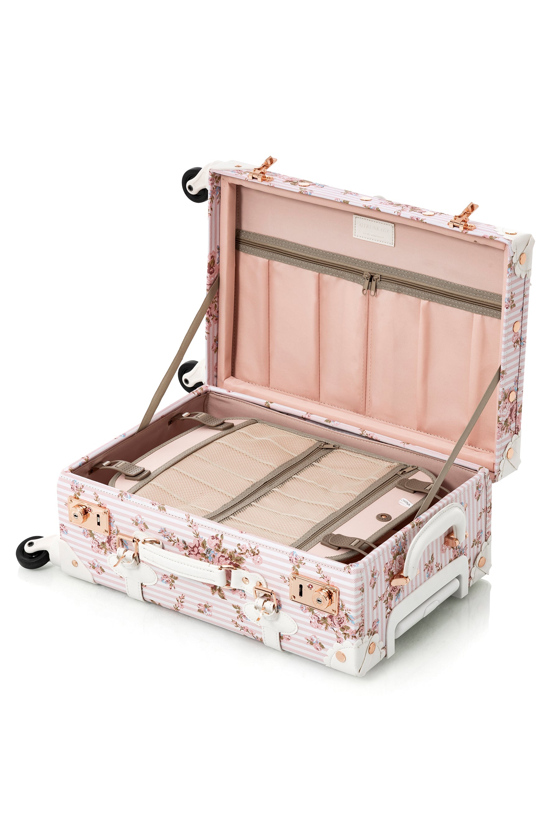 (United States) WildFloral 3 Pieces Luggage Set - Pink Floral's
