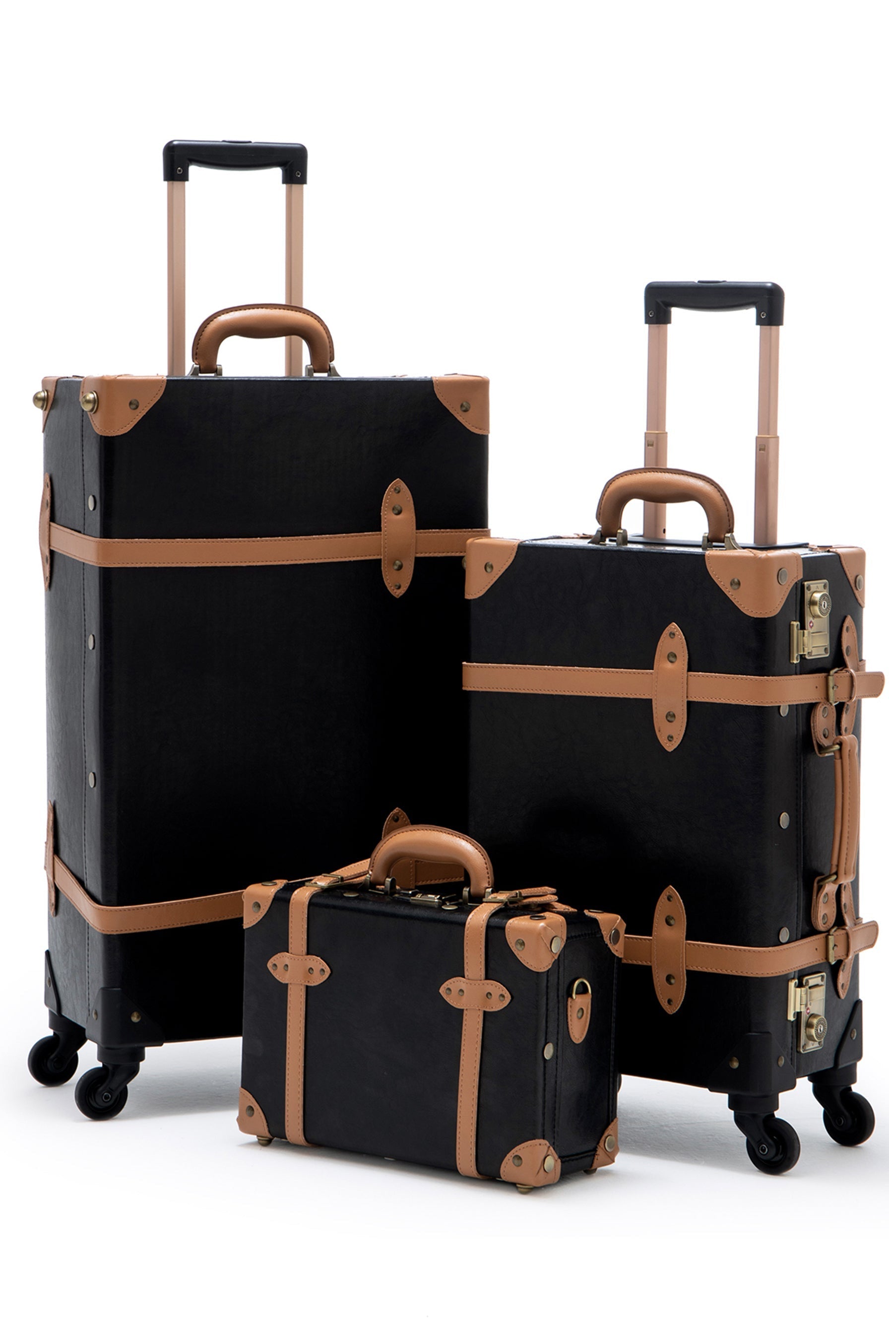 (United States) Minimalism 3 Pieces Luggage Set - Black's