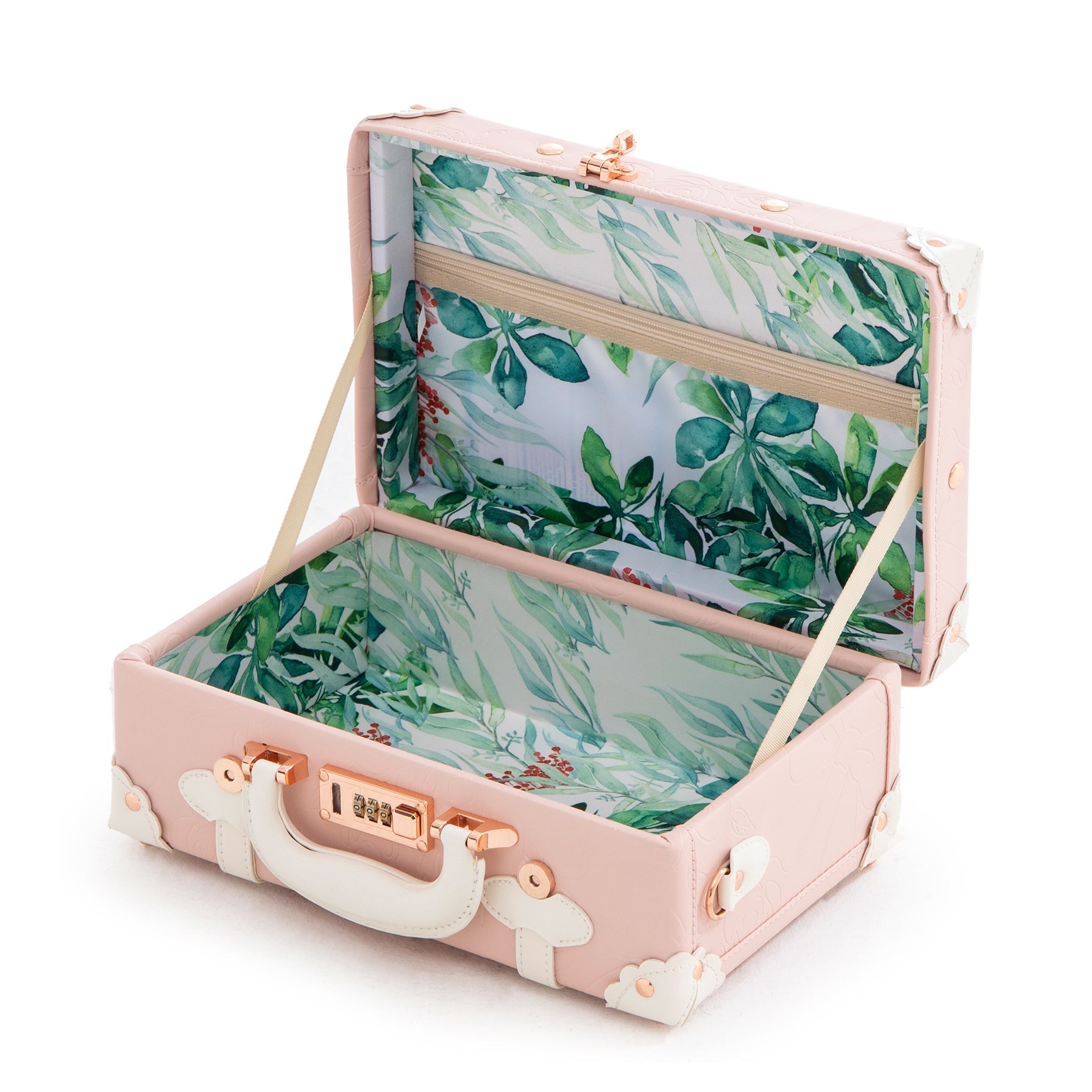 (United States) Minimalism 3 Pieces Luggage Set - Embossed Pink's