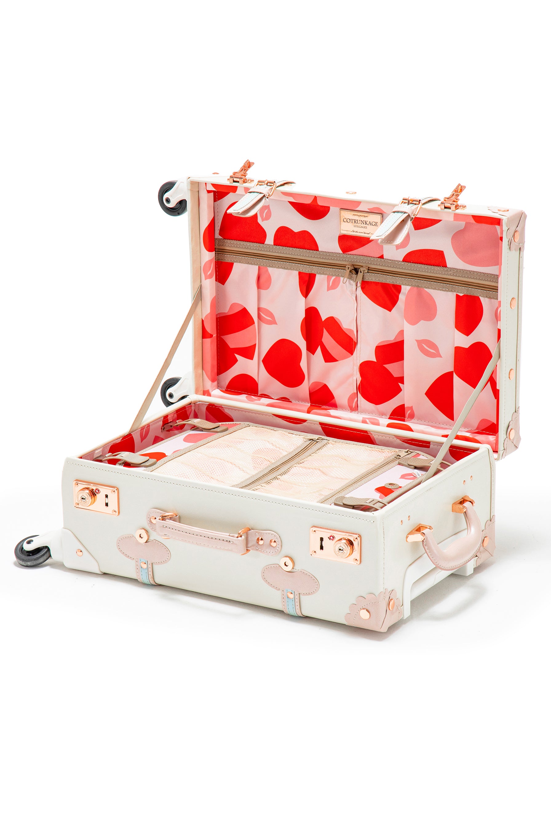 Minimalism Spinner Suitcase - Cream White's