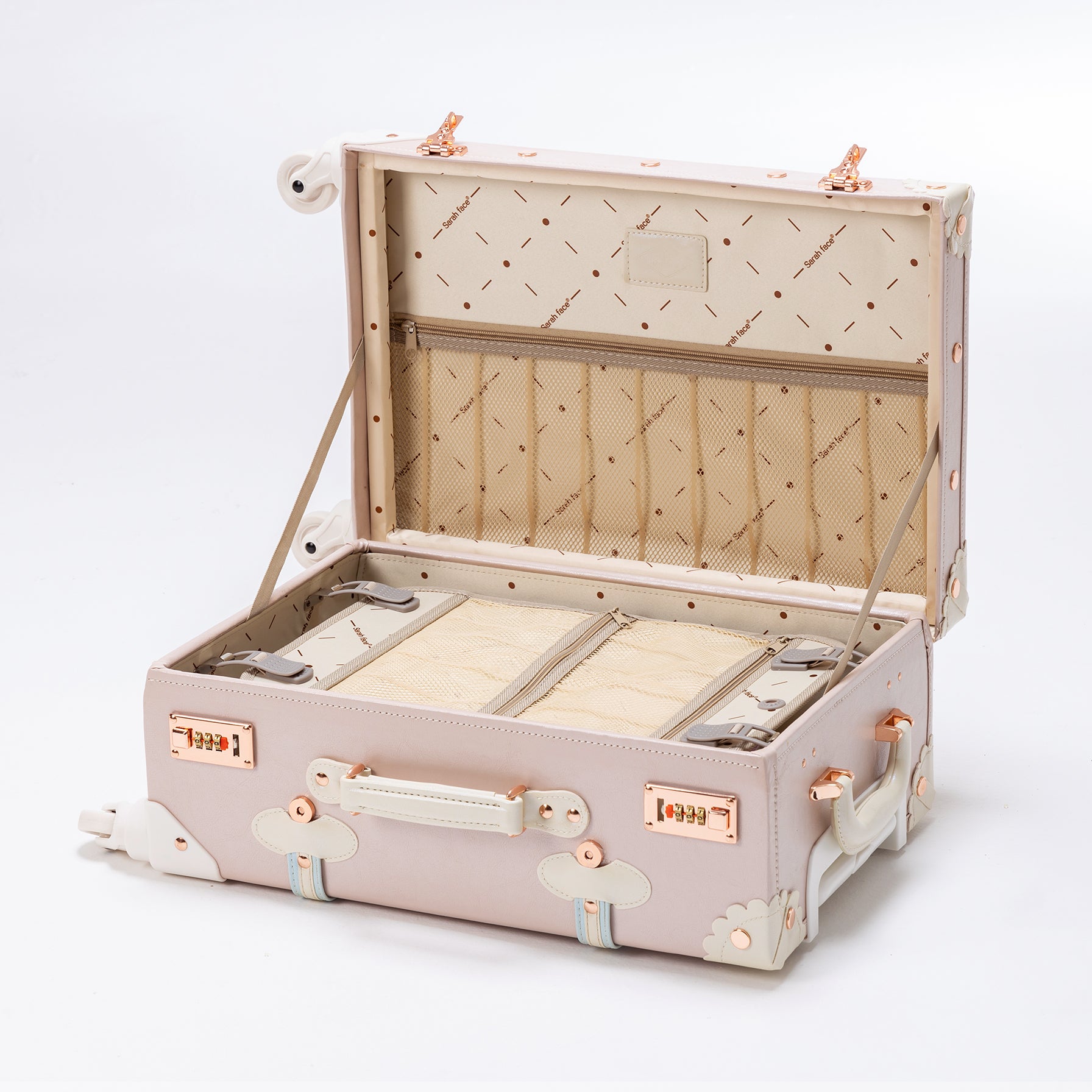 SarahFace Spinner Suitcase - Cherry Pink's