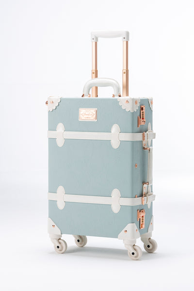 SarahFace 2 Pieces Luggage Set - Embossed Blue