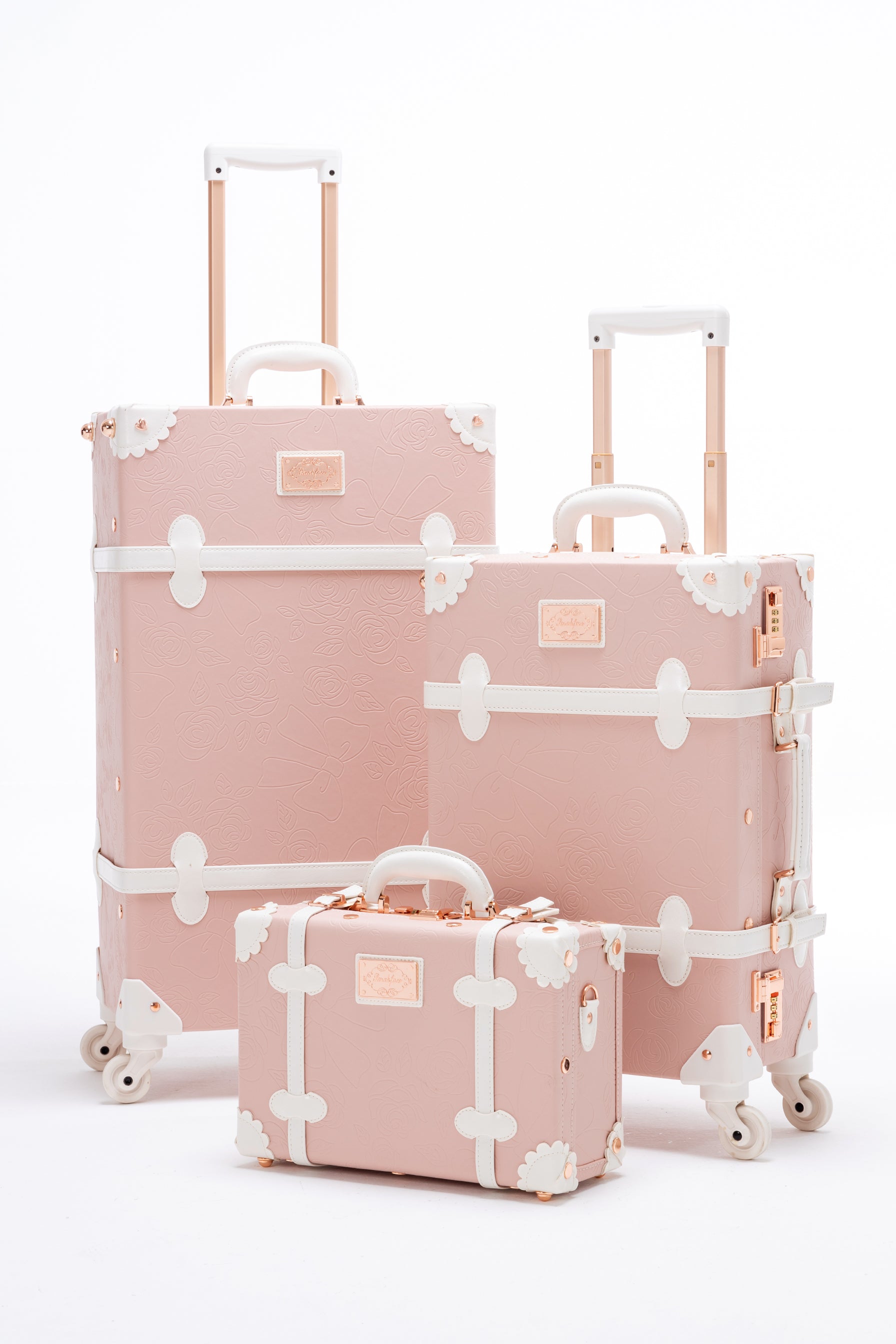 Pink and sales gold suitcase