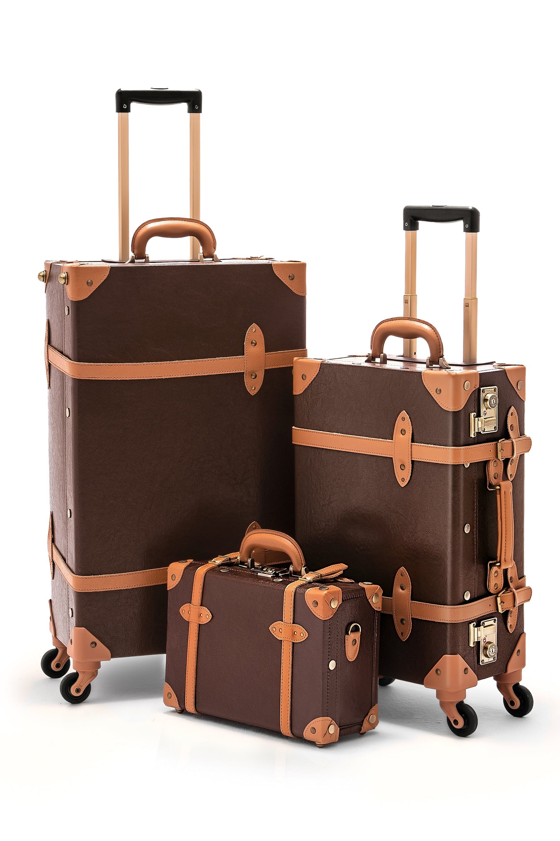 Minimalism 3 Pieces Luggage Set - Cocoa Brown's